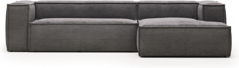 Elegant højrevendt chaiselong sofa i grå fra Kave Home