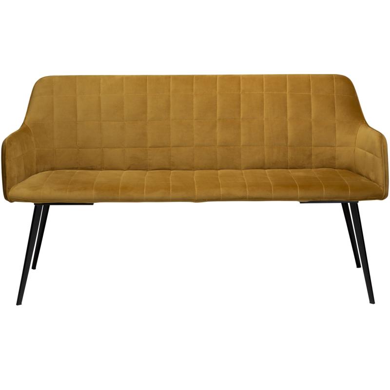 Dan Form Embrace Sofabænk i Bronze Velour og Sort Stål