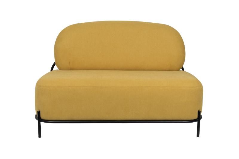Polly Sofa i Gul Stof og Jern fra White Label Living