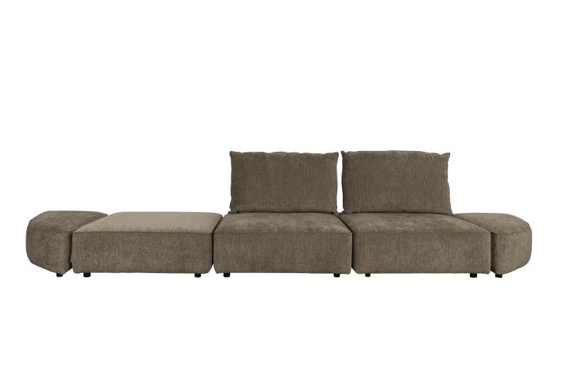 Hunter 4,5 Personers Sofa i Mos Fløjl - Skab Din Egen Stil