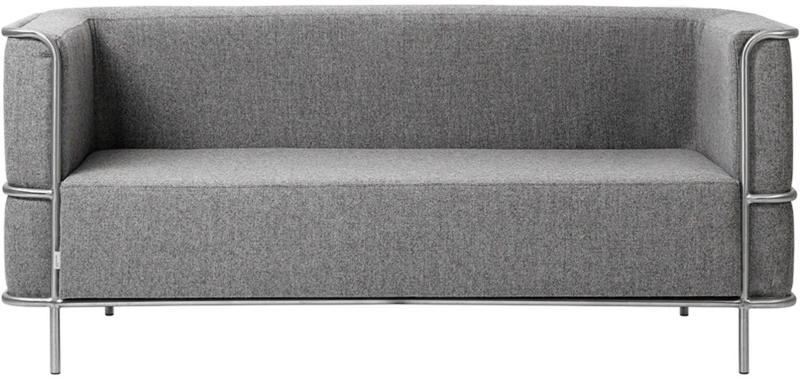Moderne 2-personers sofa i lys grå uld fra Kristina Dam