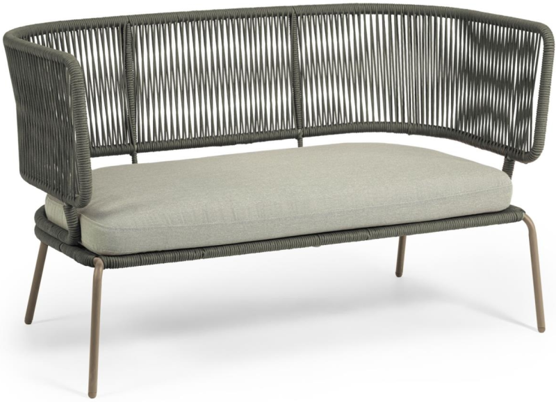 Nadin Udendørs Sofa til 2 Personer - Grøn Metal