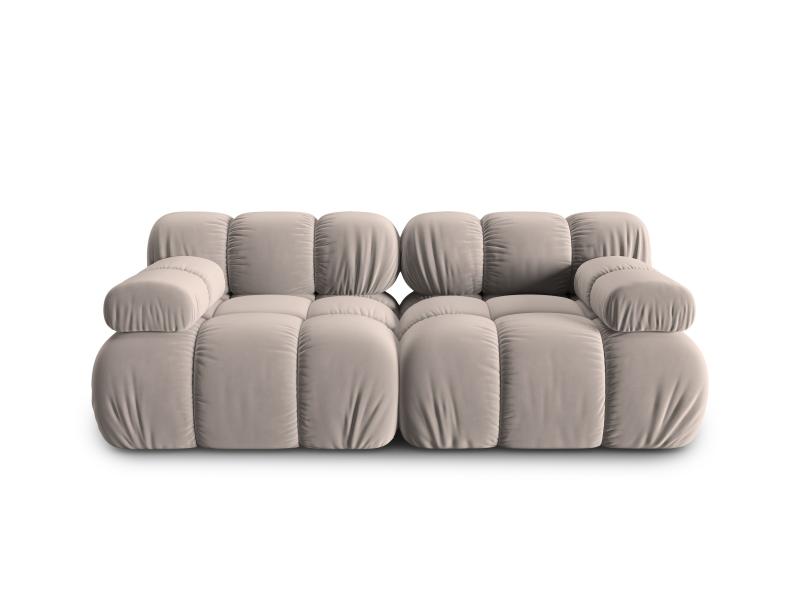 Bellis Modul Sofa, 2 Sæder i Beige Fløjl - Black Friday Tilbud!
