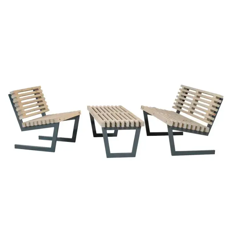 Plus Siesta Tralle Møbelsæt - Sofa, Stol & Stort Bord