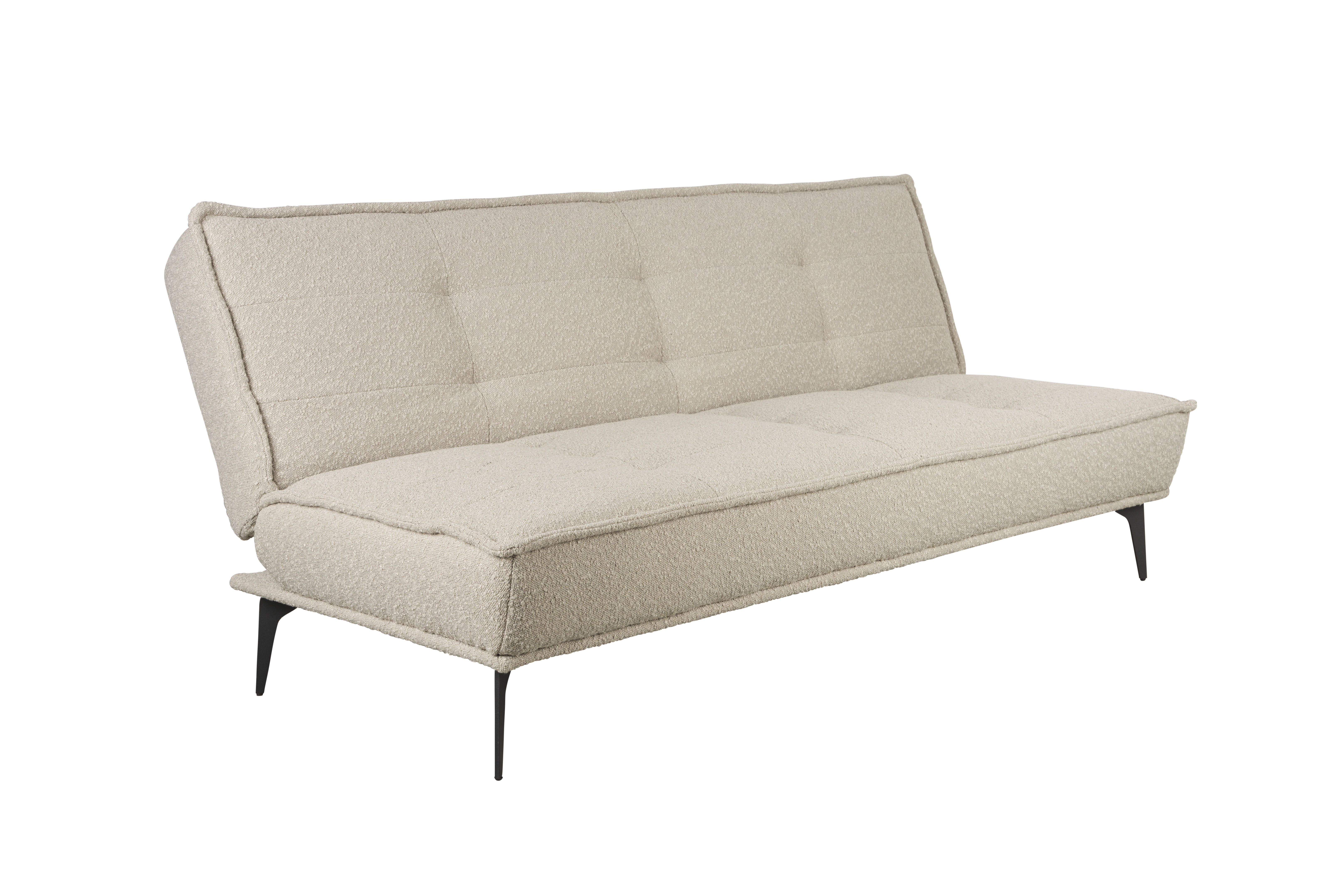 Cielke Sovesofa   Beige Polyester Og Fyrretræ fra White Label Living