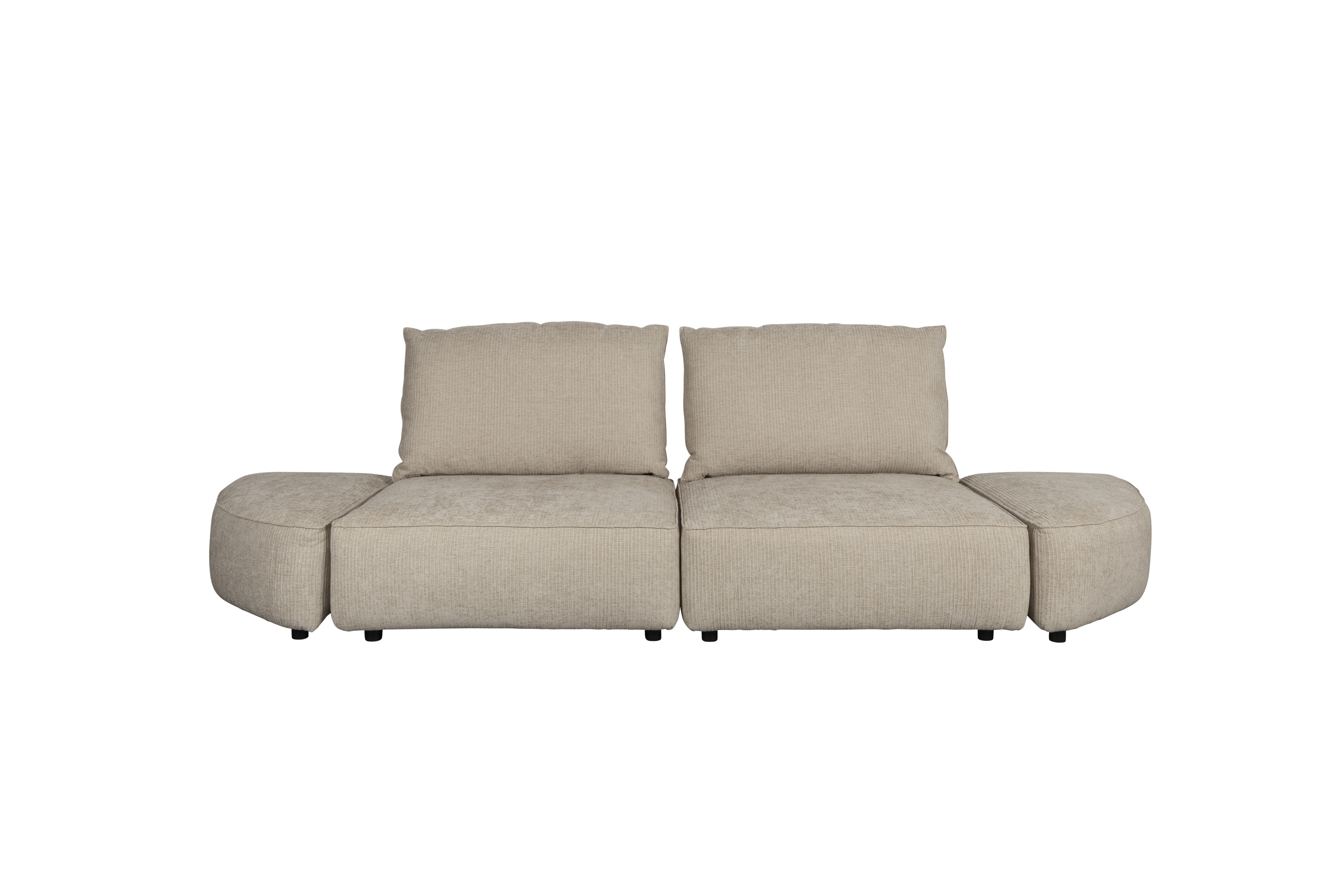 Hunter 3 Personers Sofa   Sand Fløjl Og Plast fra Zuiver