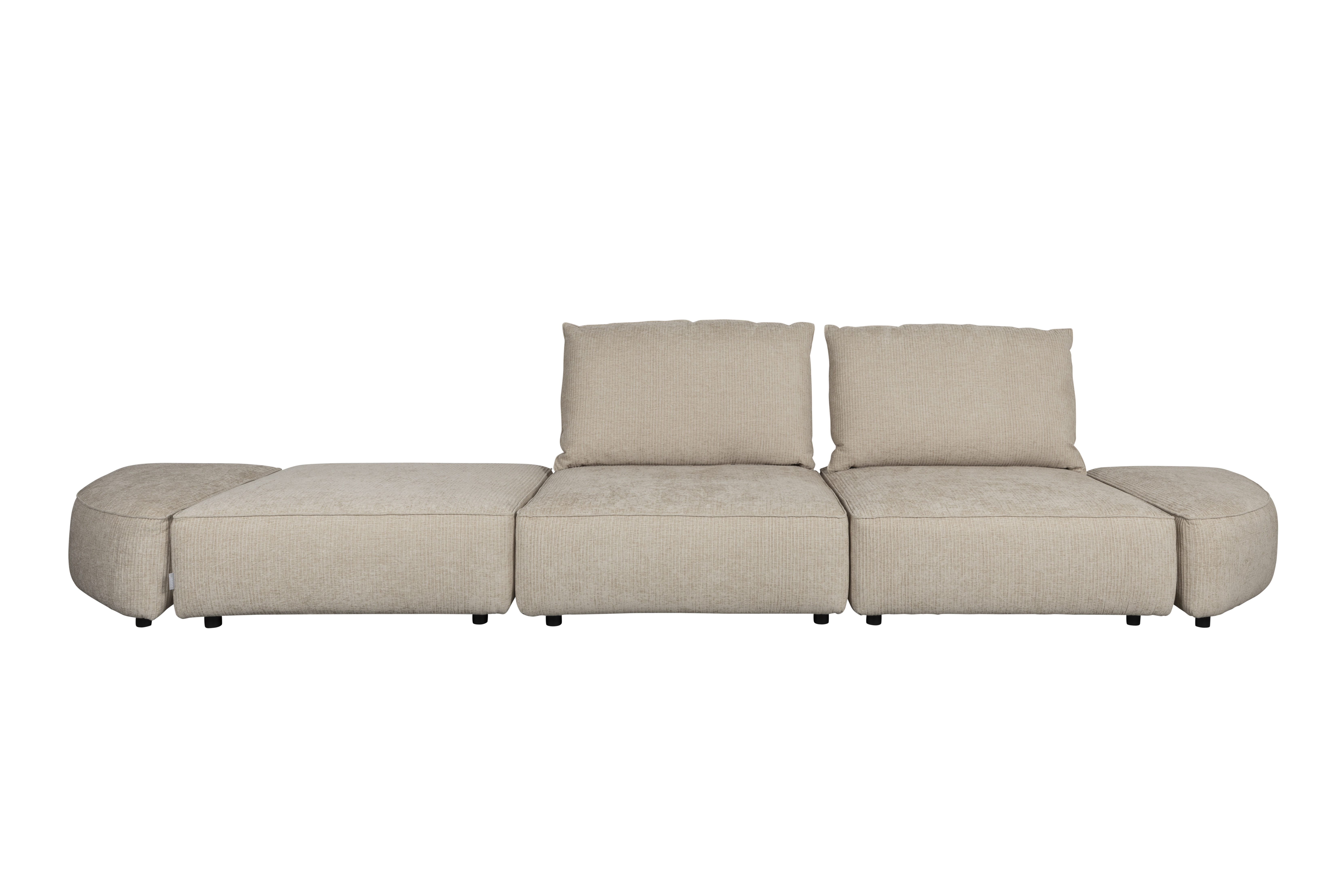 Hunter 4,5 Personers Sofa   Sand Fløjl Og Plast fra Zuiver