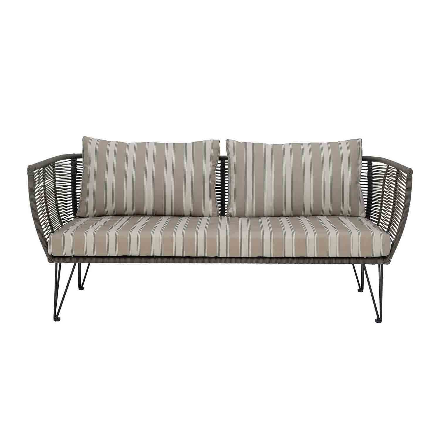 Mundo Havesofa, M. Hynder   Grøn Polyesterreb Og Sort Metal fra Bloomingville