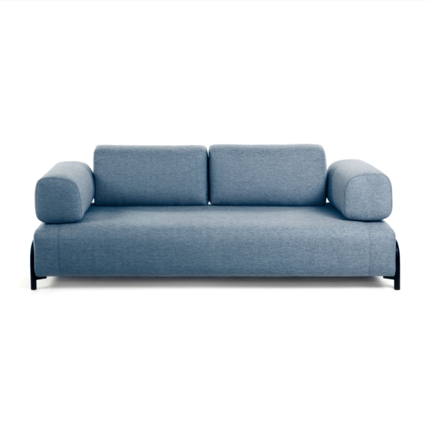 Compo 3 Pers. Sofa   Blå Polyester Og Stål fra Laforma