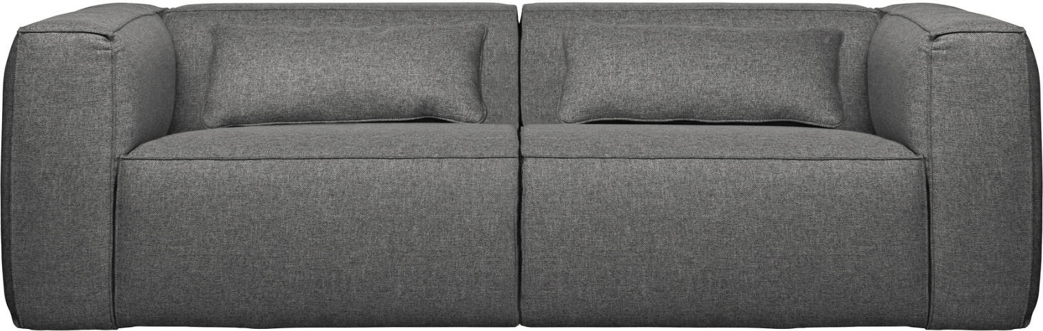 Bean, 3,5 Personers Sofa Med Stof Og Puder, Grå, H73x96x246 Cm fra Woood Exclusive