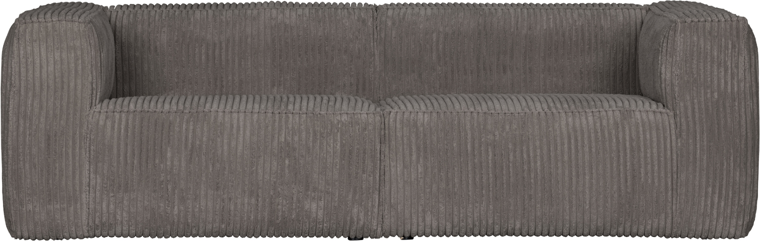 Bean, 3,5 Personers Sofa Med Fløjl, Mørkegrå, H73x96x246 Cm fra Woood Exclusive