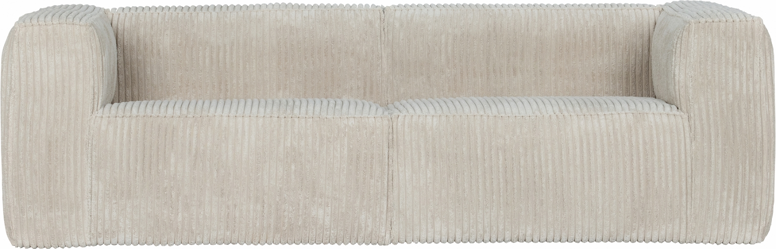 Bean, 3,5 Personers Sofa Med Fløjl, Natur, H73x96x246 Cm fra Woood Exclusive