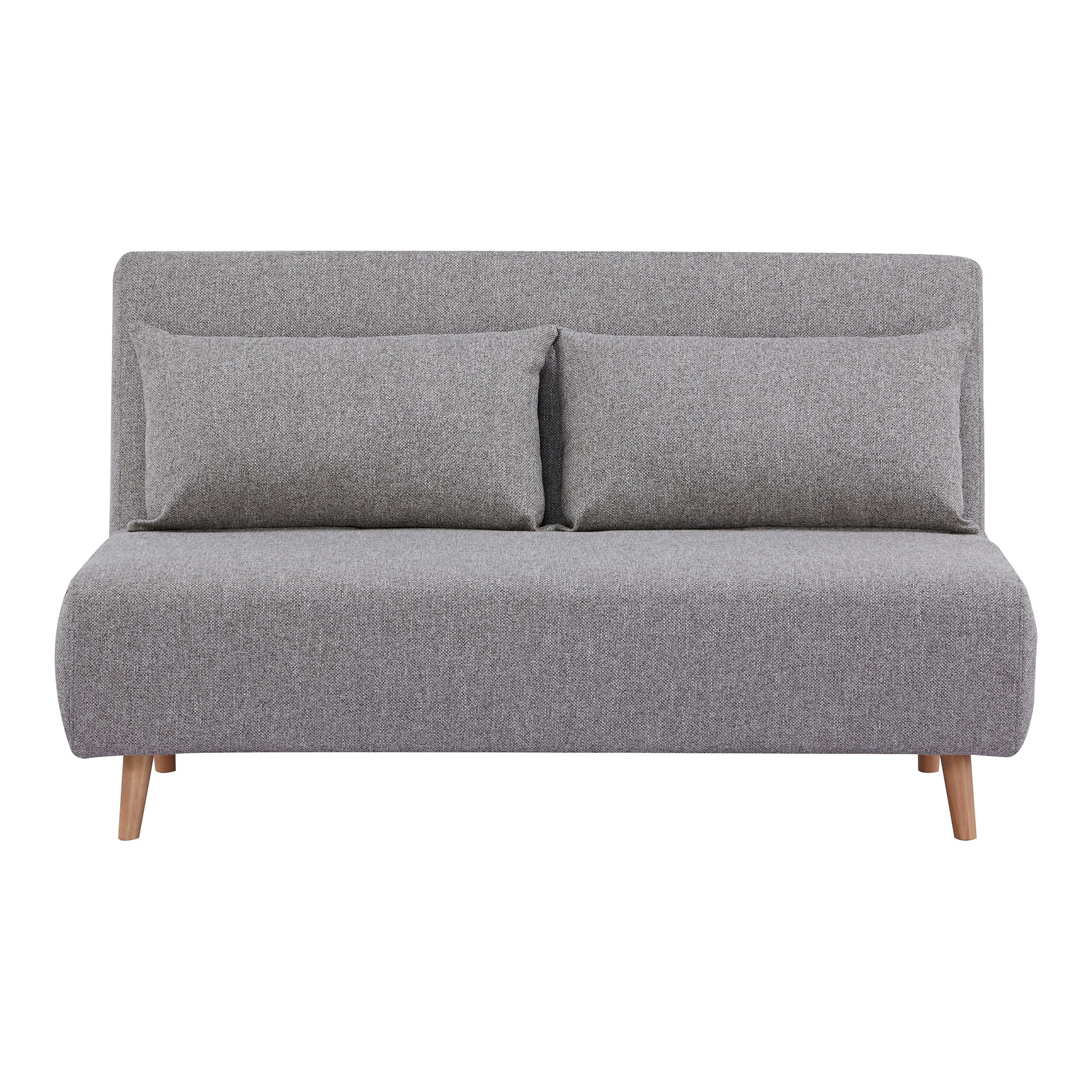 Marlow 2 Pers. Sovesofa   Grå Polyester Og Natur Træ fra House Nordic