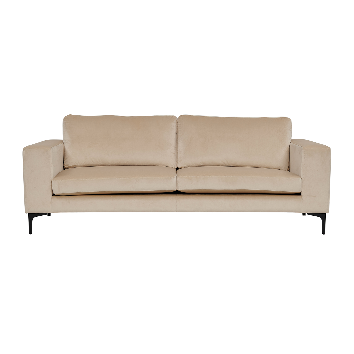 Bolero 3 Pers. Sofa   Beige Velour Og Sort Metal fra Venture Design