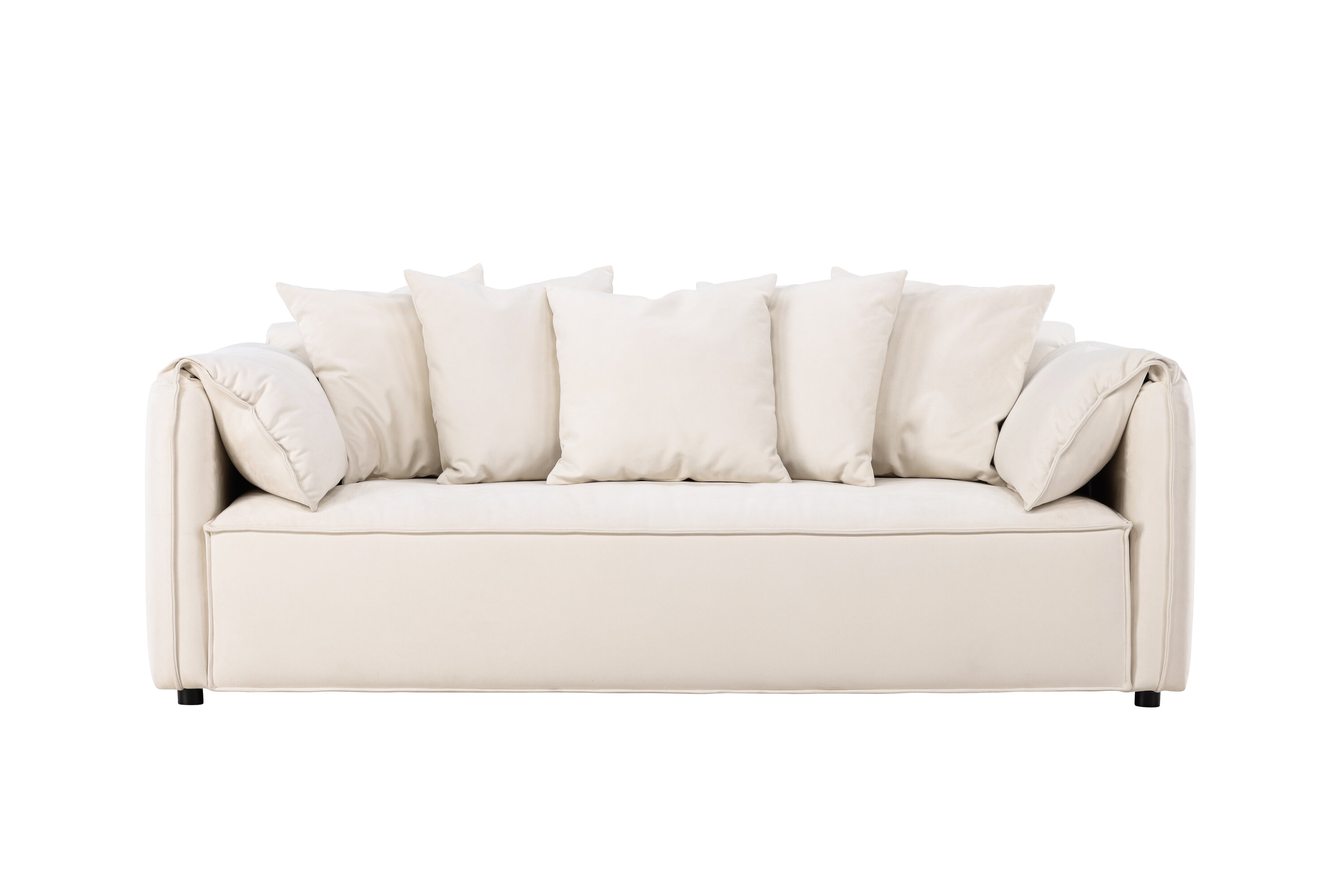 Torekov 3 Pers. Sofa   Beige Polyester Stof Og Birketræ fra Vind Collection