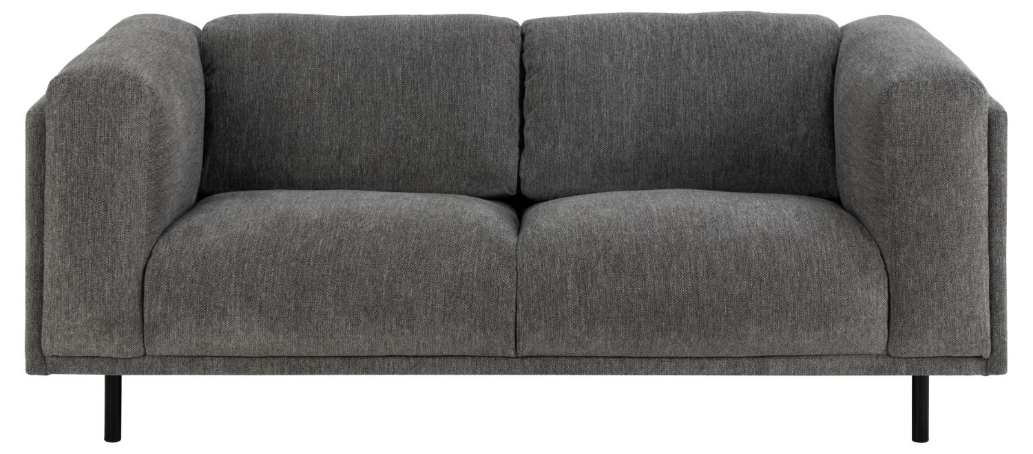 Elea 2,5 Pers. Sofa   Antracitgråt Stof Og Sort Metal fra Sofakoncept