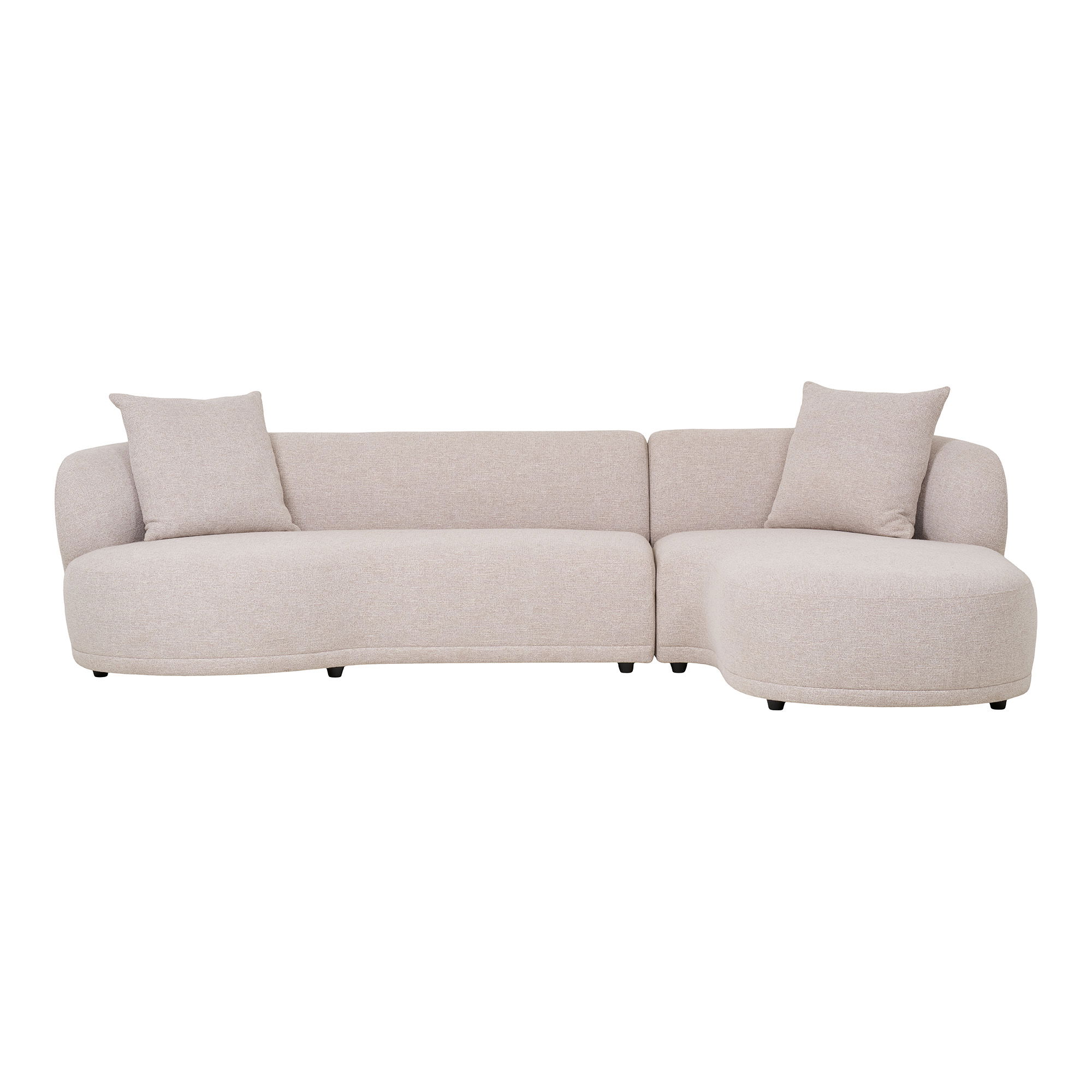 Kingston Sofa   Sofa Med 2 Puder, Højrevendt, Natur, Hn1295 fra House Nordic