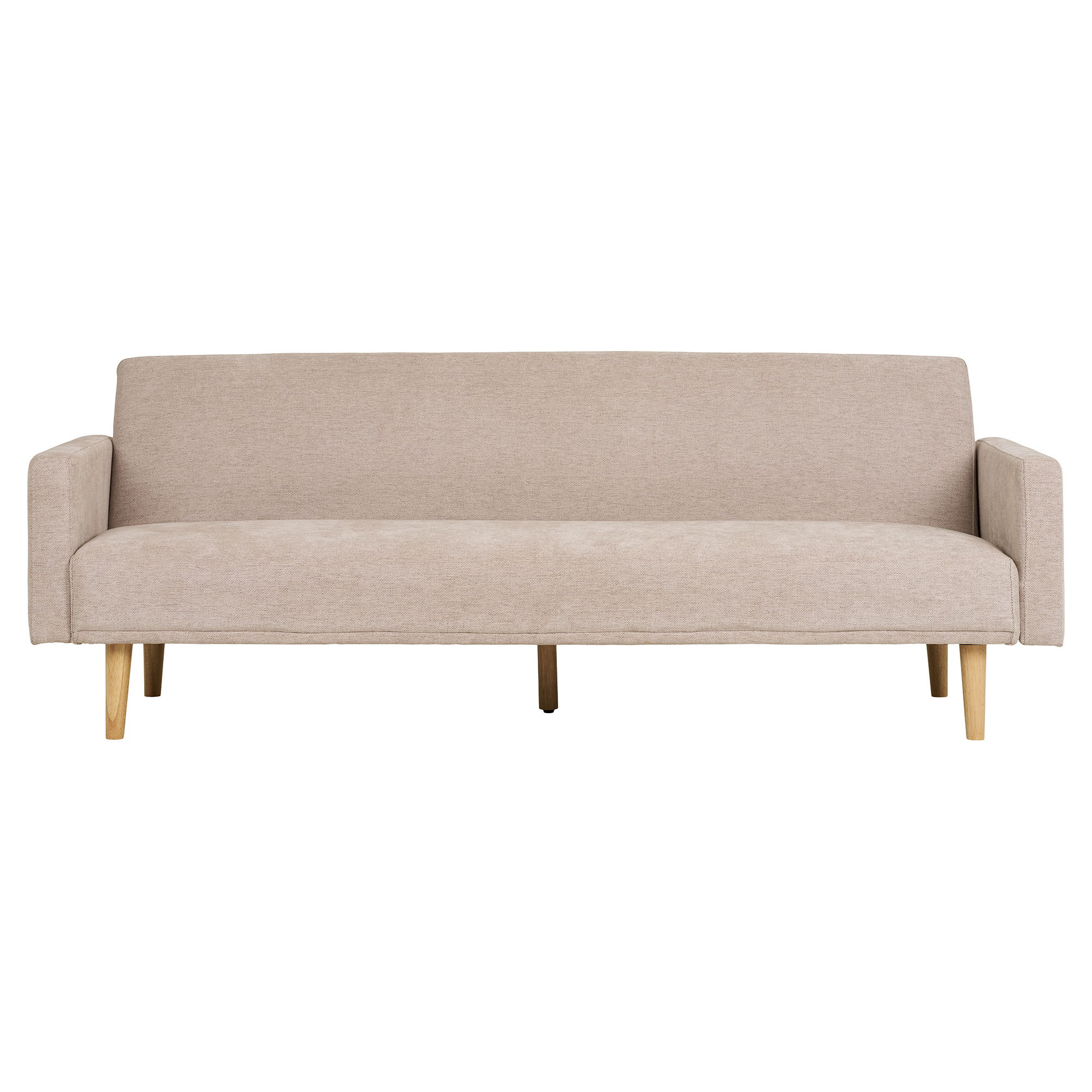 Kells Sovesofa   Mørk Sand Polyester Og Natur Træ fra House Nordic