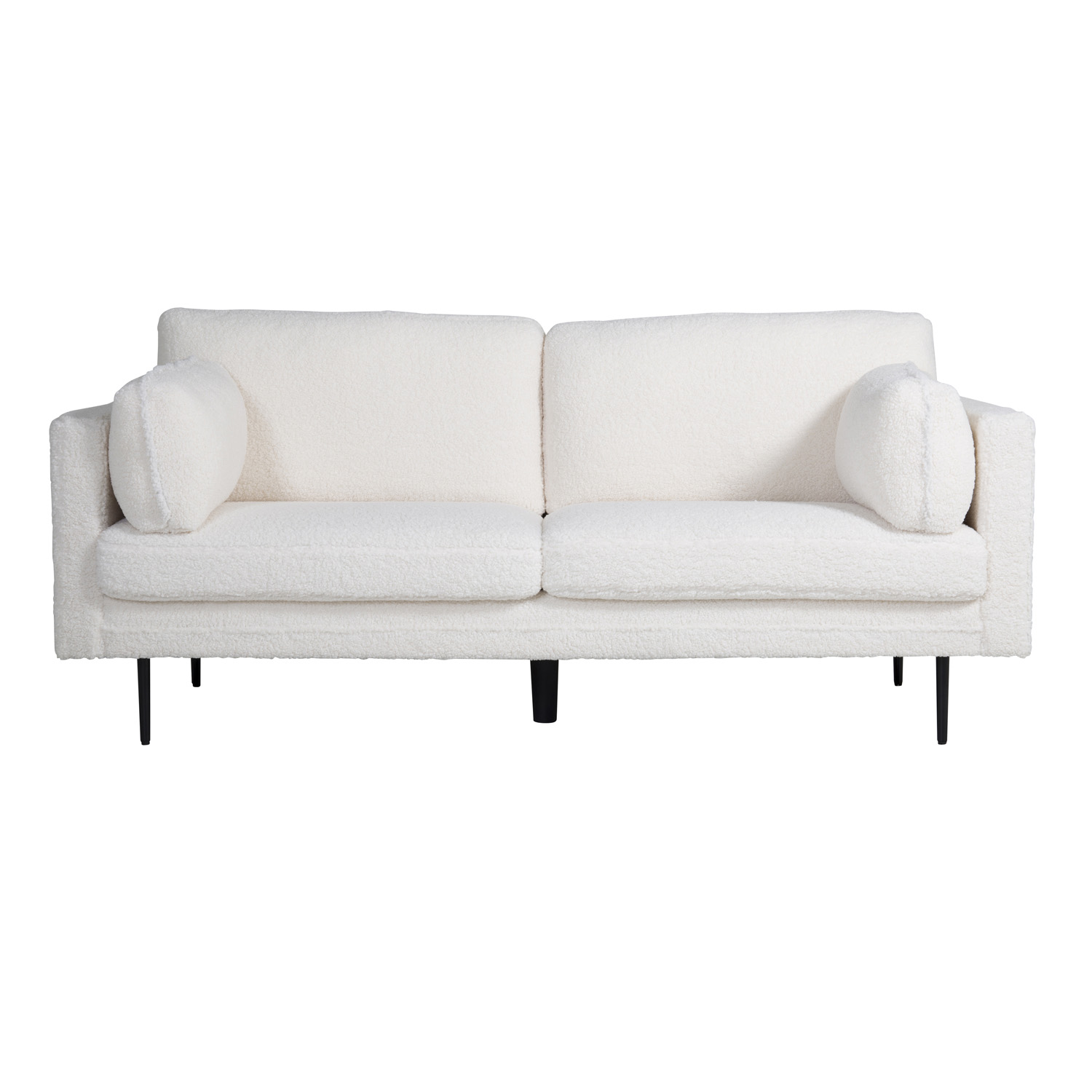 Boom 3 Pers. Sofa   Hvid Bamsestof Polyester Og Sort Metal fra Venture Design