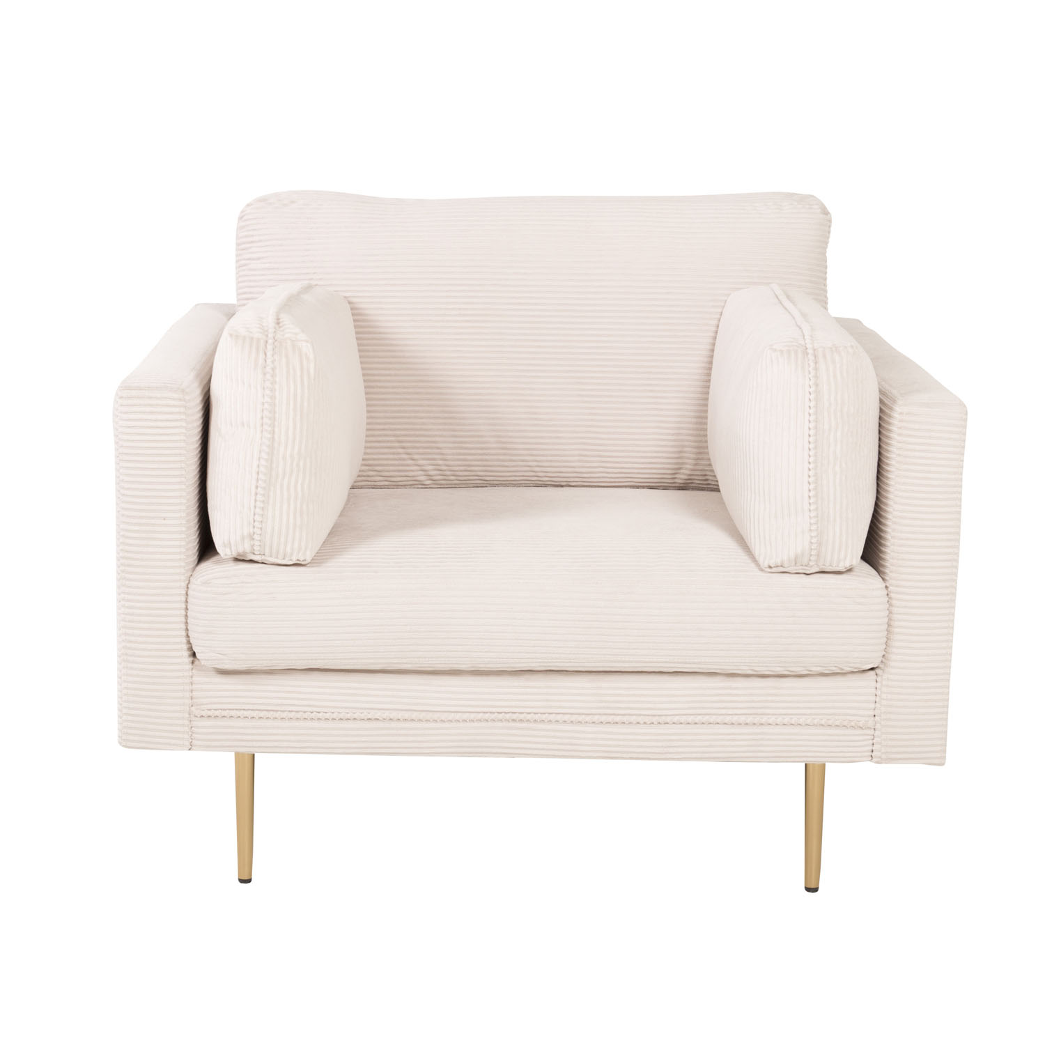 Boom Lænestol, M. Armlæn   Beige Polyester Og Metal fra Venture Design