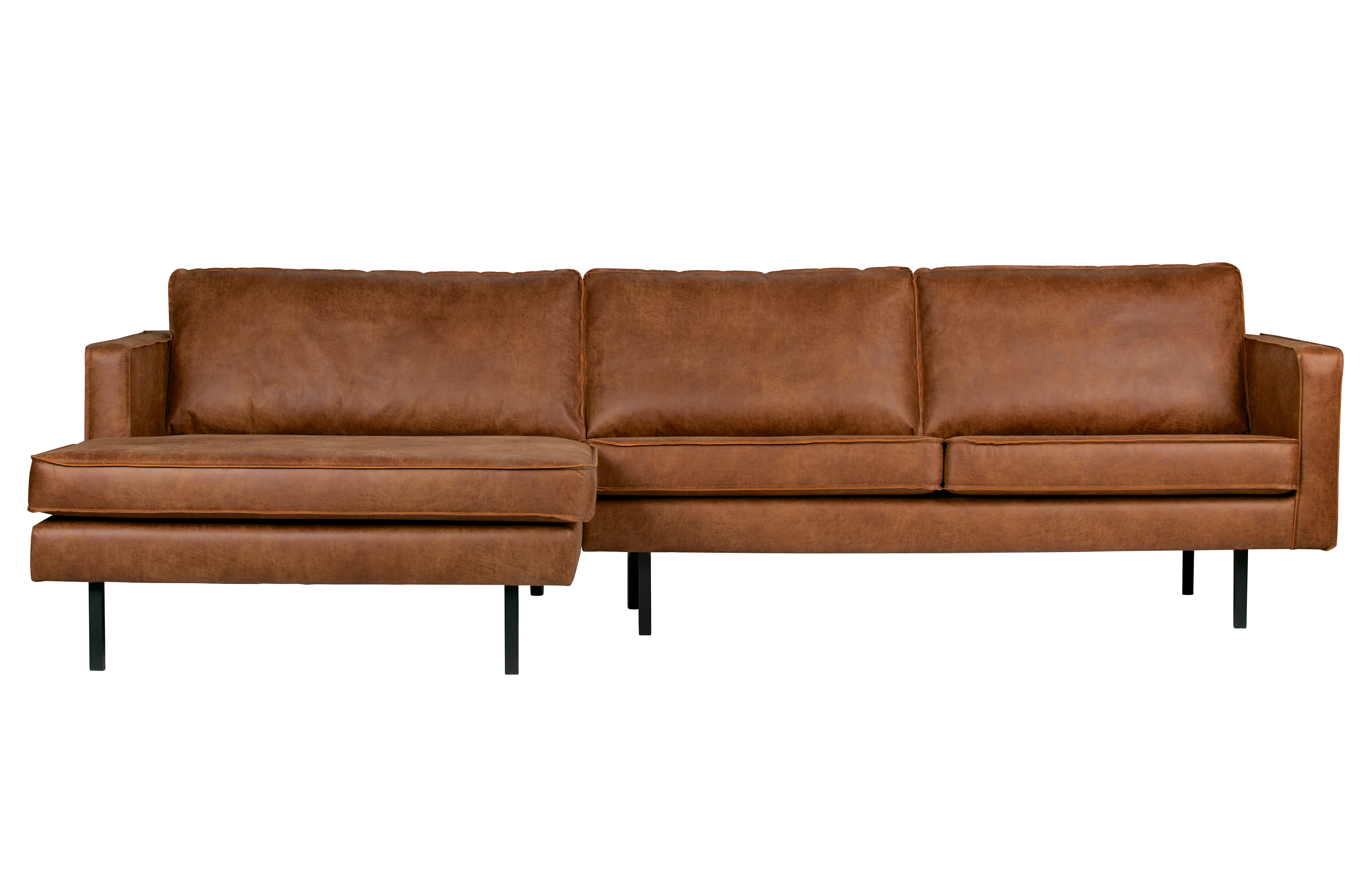 Rodeo Sofa, M. Venstre Chaiselong   Cognac Stof fra Bepurehome
