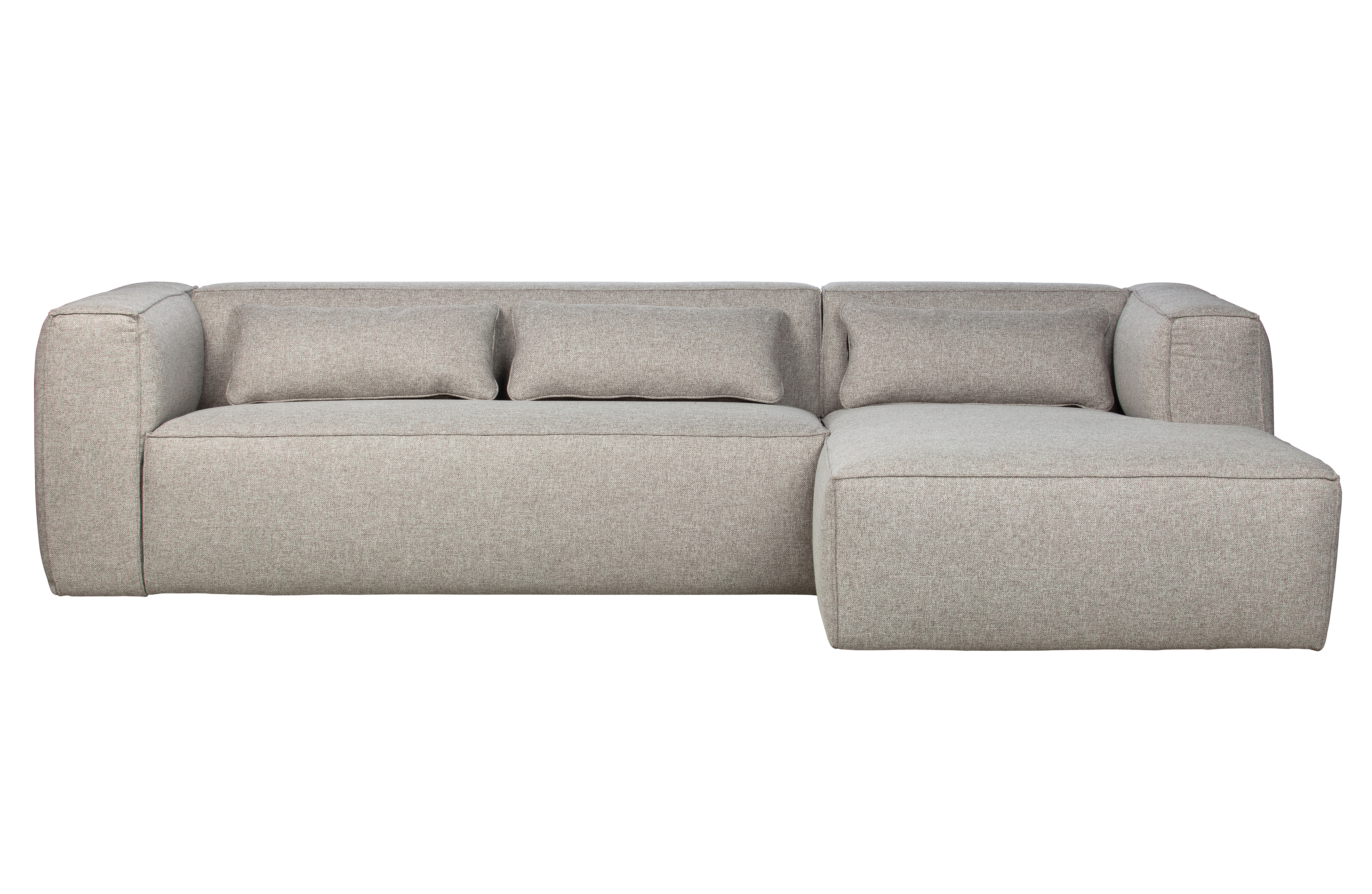 Bean Hjørnesofa, Højre, Inkl. Puder   Lysegrå Stof fra Woood Exclusive