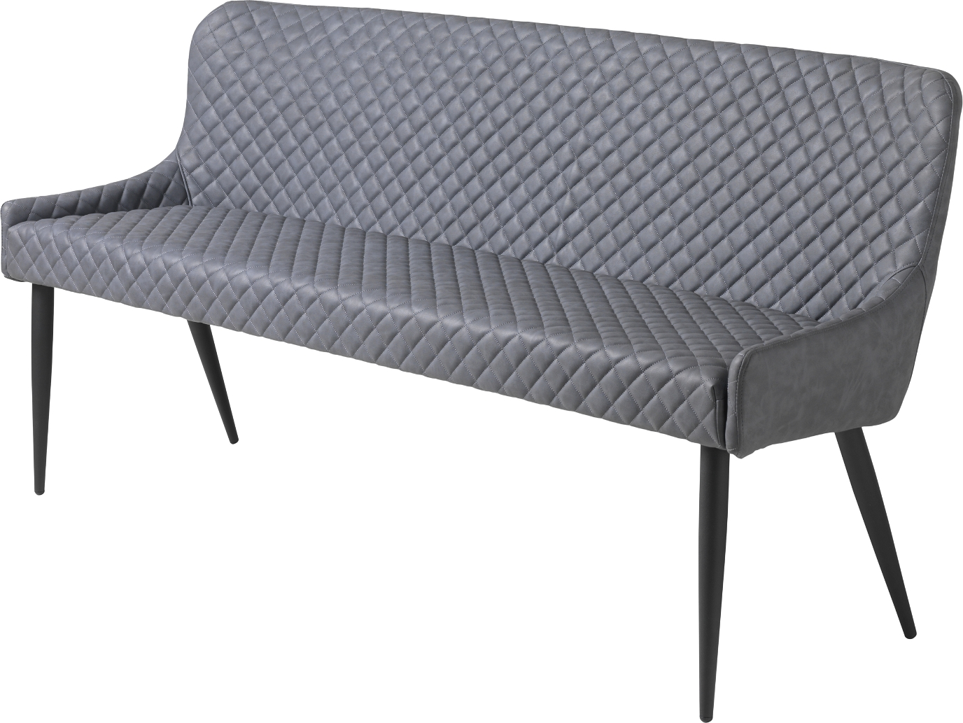 Ottowa, Sofabænk, Mørkegrå, H82x60x160 Cm, Fløjl, Metalben fra Nordique Design