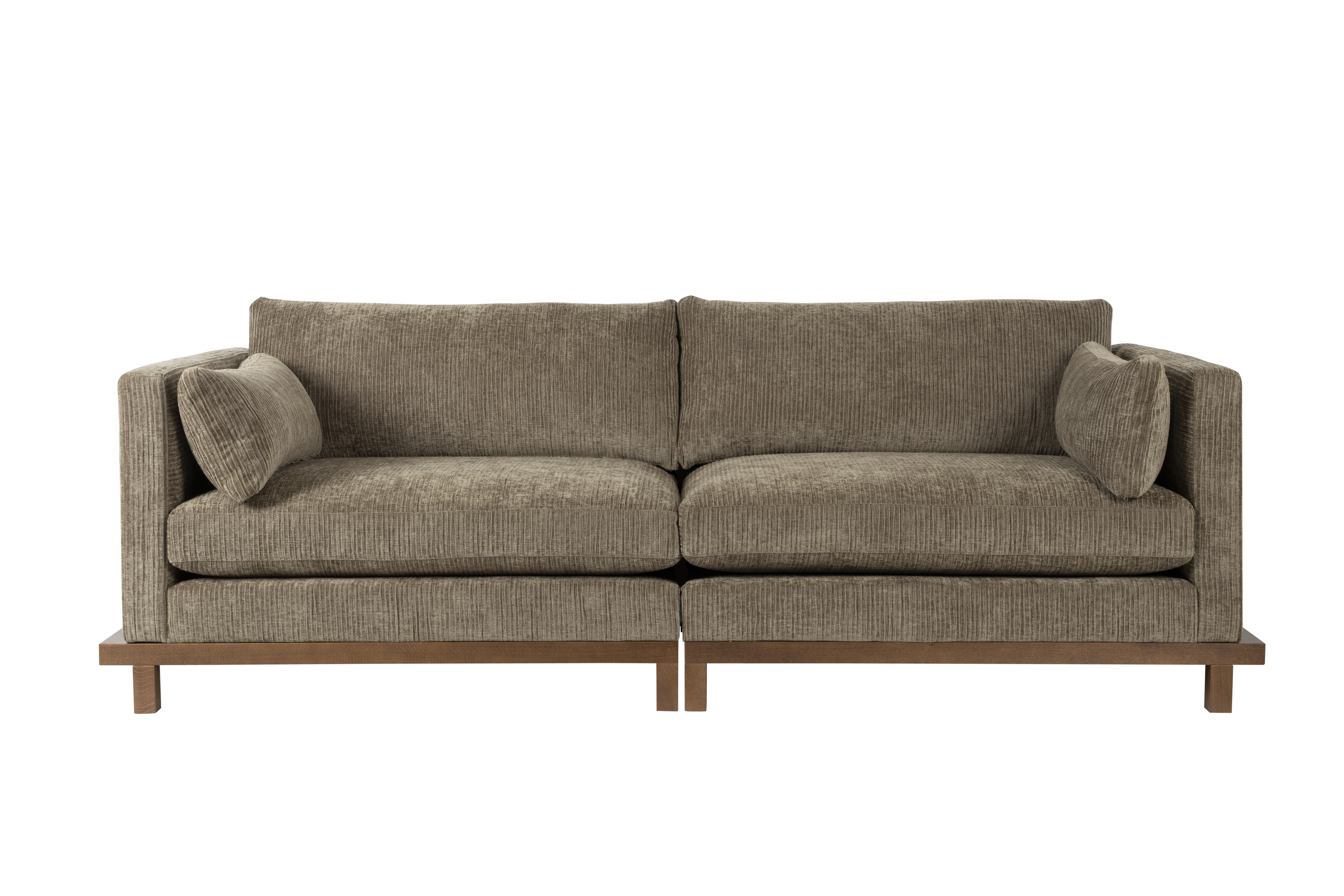 Blossom 3 Personers Sofa   Moss Stof Og Egetræ fra Zuiver