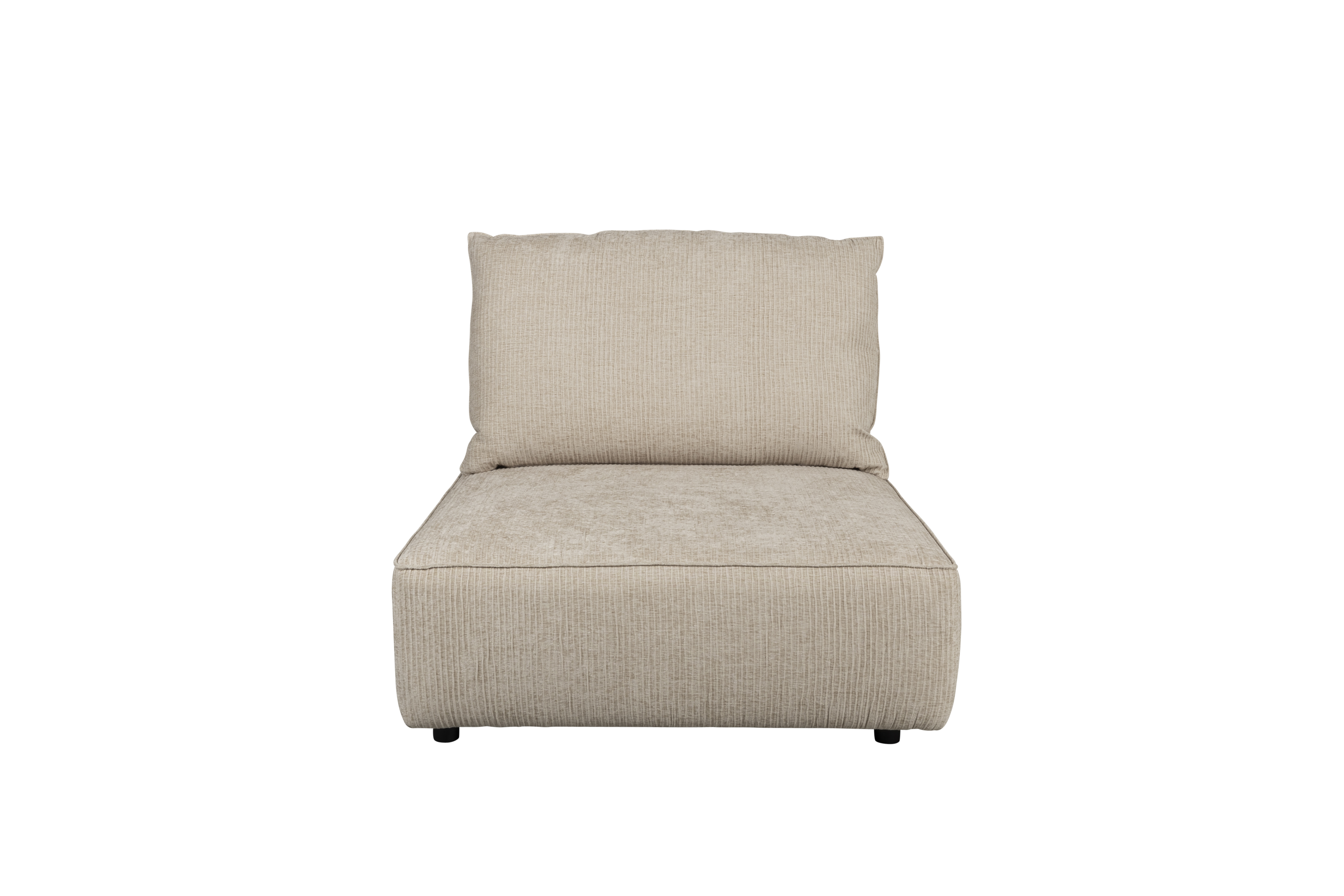 Hunter Sofa Element 1,5 Personers, M. Ryg   Sand Fløjl Og Plast fra Zuiver