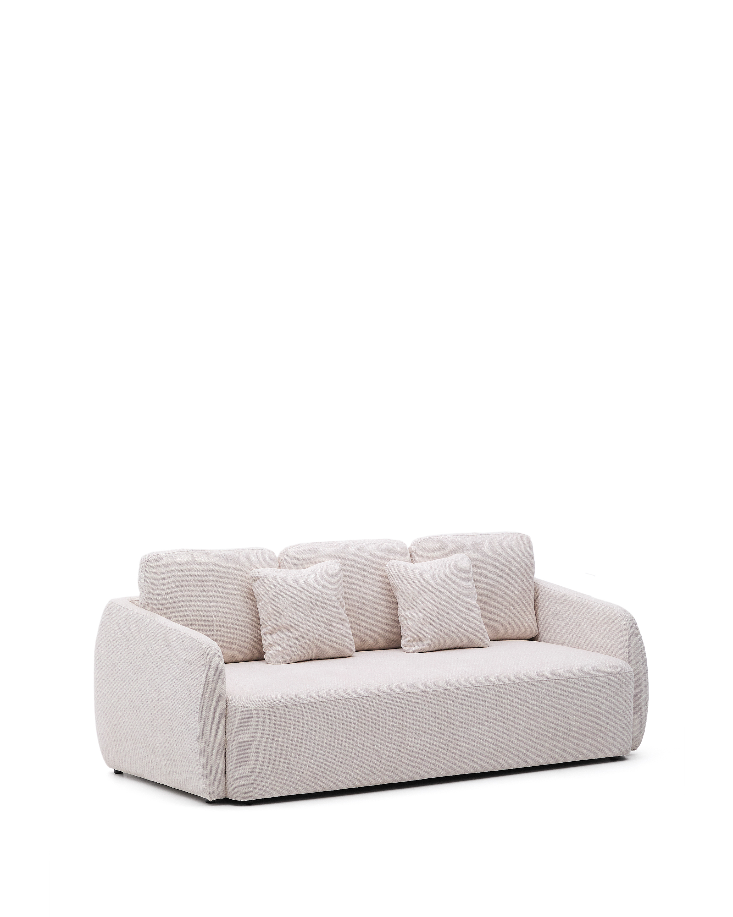Laira 3 Pers. Sovesofa   Ecru Chenille Stof (225cm) fra Kave Home