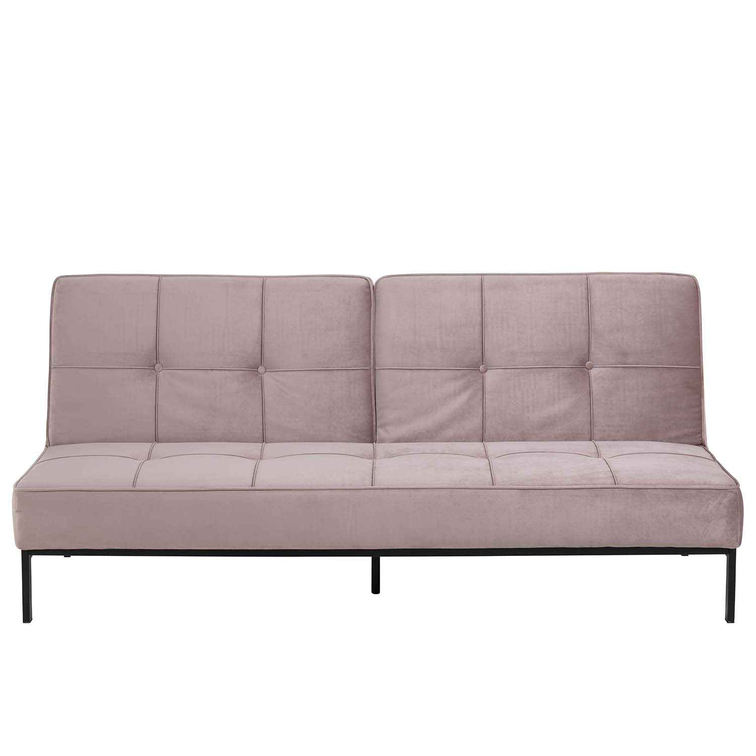 Perugia Sovesofa   Rosa Polyester Og Sort Metal fra Act Nordic