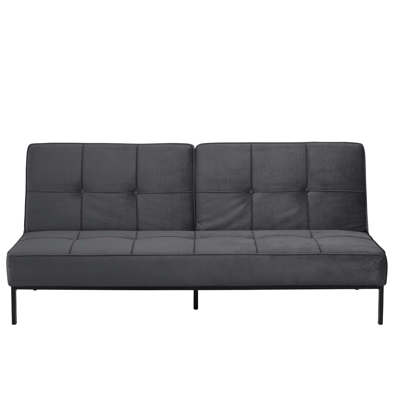 Perugia Sovesofa   Mørkegrå Polyester Og Sort Metal fra Act Nordic