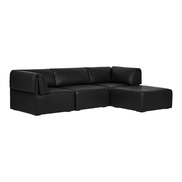 Wonder Sofa 3 Seater Med Armlæn Og Chaise Lounge Brescia 0509 fra Gubi