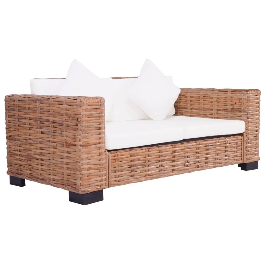 2 Personers Havesofa Naturligt Rattan fra Boligcenter