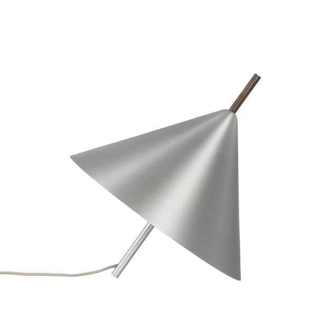 Cone Spinning Top Gulvlampe Børstet Aluminium & Valnød fra Kristina Dam Studio