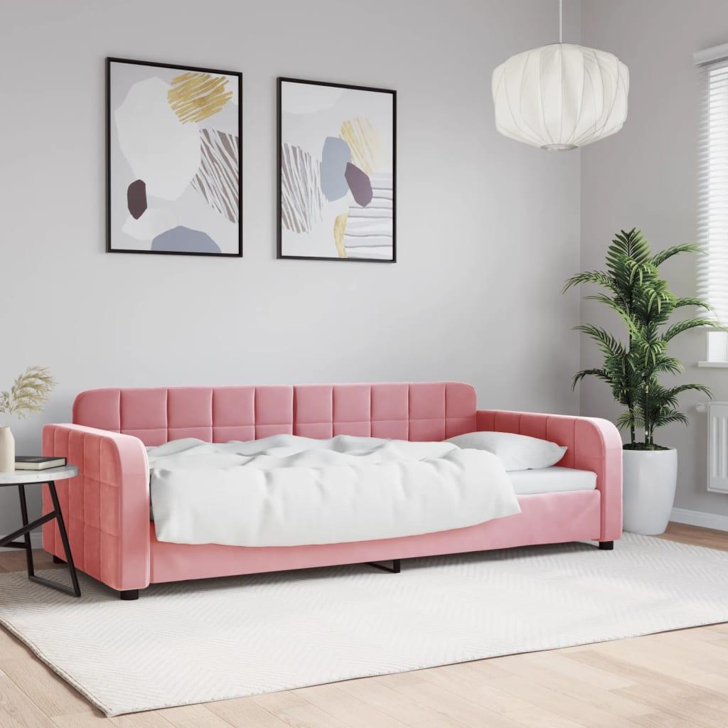 Daybed 90x200 Cm Velour Pink fra Boligcenter