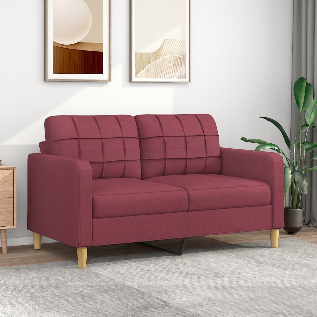2 Personers Sofa 140 Cm Stof Vinrød fra Boligcenter