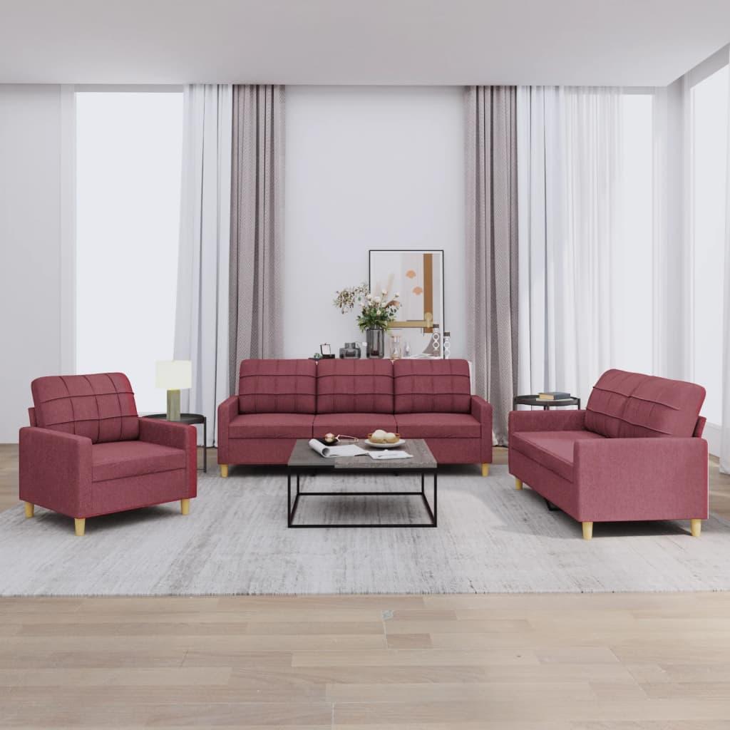 2 Personers Sofa Med Hynder Stof Vinrød fra Boligcenter