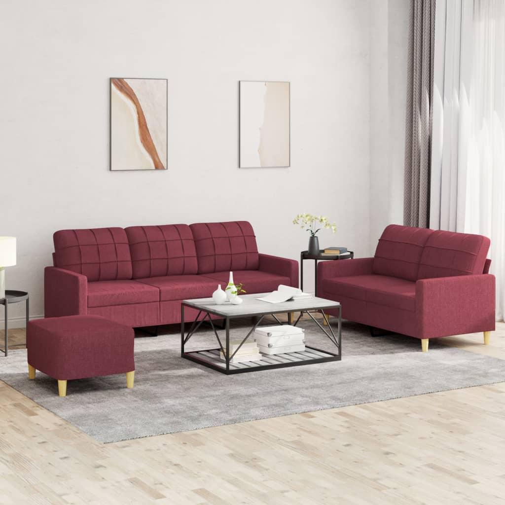 2 Personers Sofa Med Hynder Stof Vinrød fra Boligcenter
