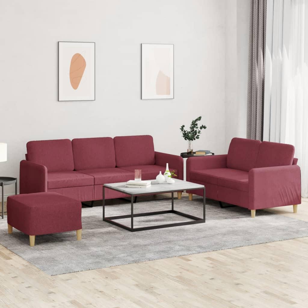 2 Personers Sofa Med Hynder Stof Vinrød fra Boligcenter