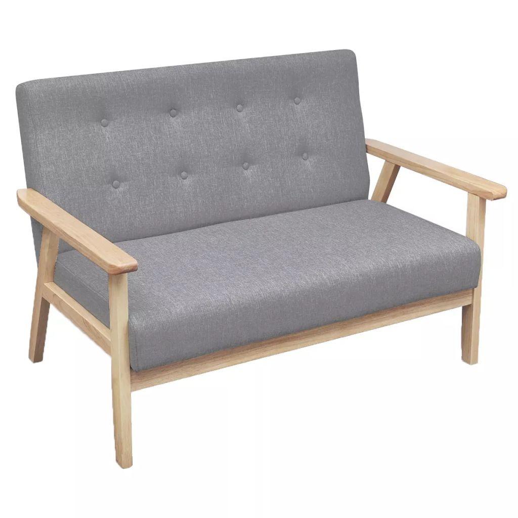 2 Personers Sofa Stof Lysegrå fra Boligcenter