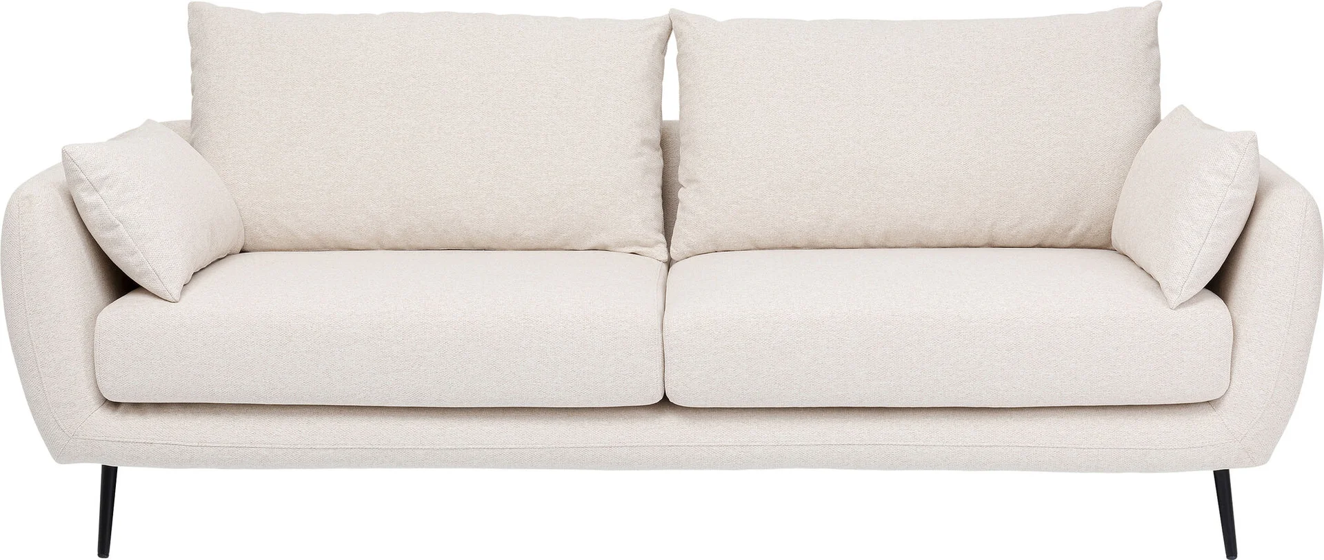 Amalfi Cream 2 Pers. Sofa   Creme Polyester Og Sort Stål fra Kare Design