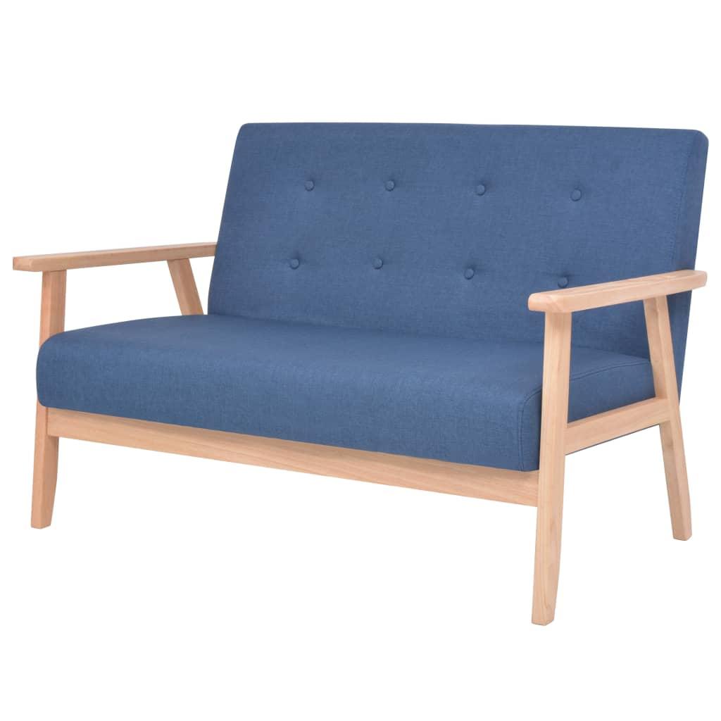 2 Personers Sofa Stof Blå fra Boligcenter