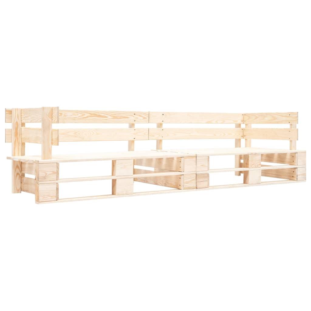 2 Personers Pallesofa Til Haven Træ Naturfarvet fra Boligcenter