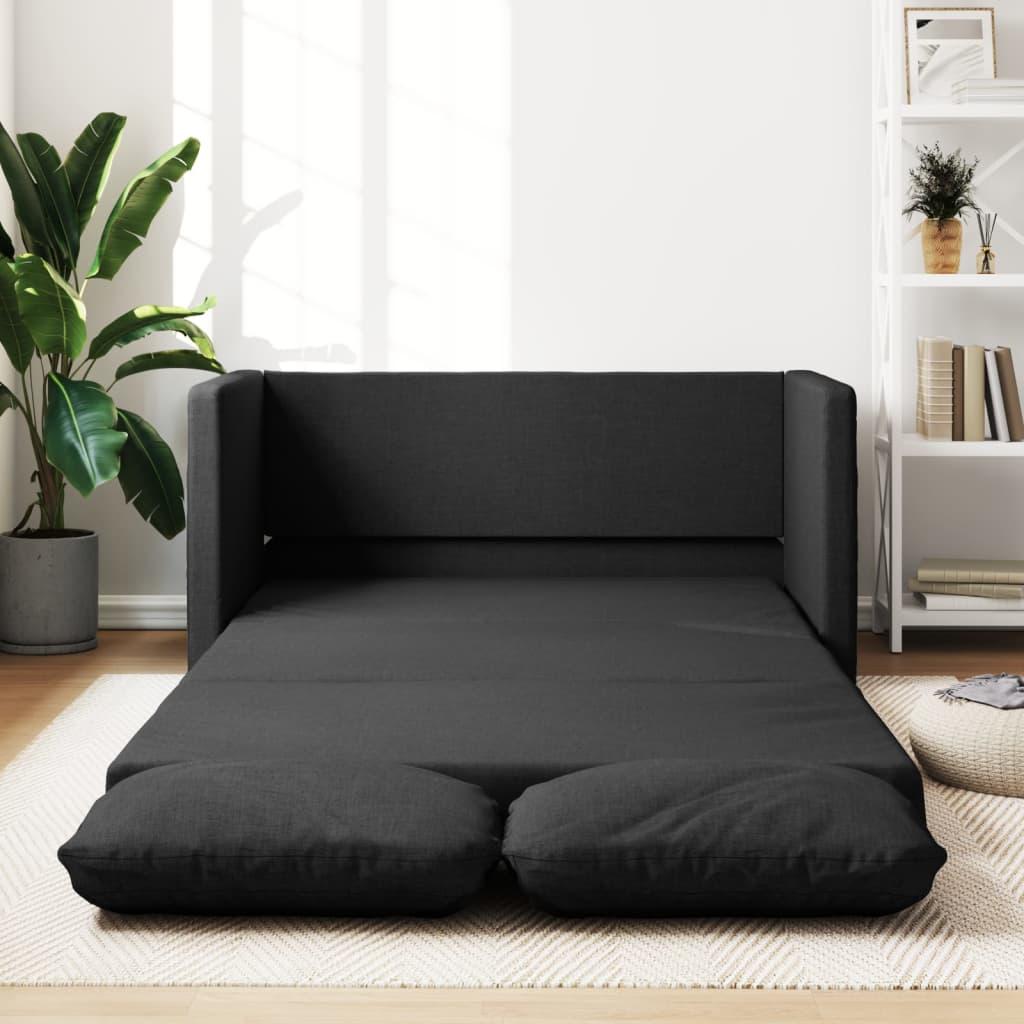 2 I 1 Sovesofa 112x174x55 Cm Stof Sort fra Boligcenter