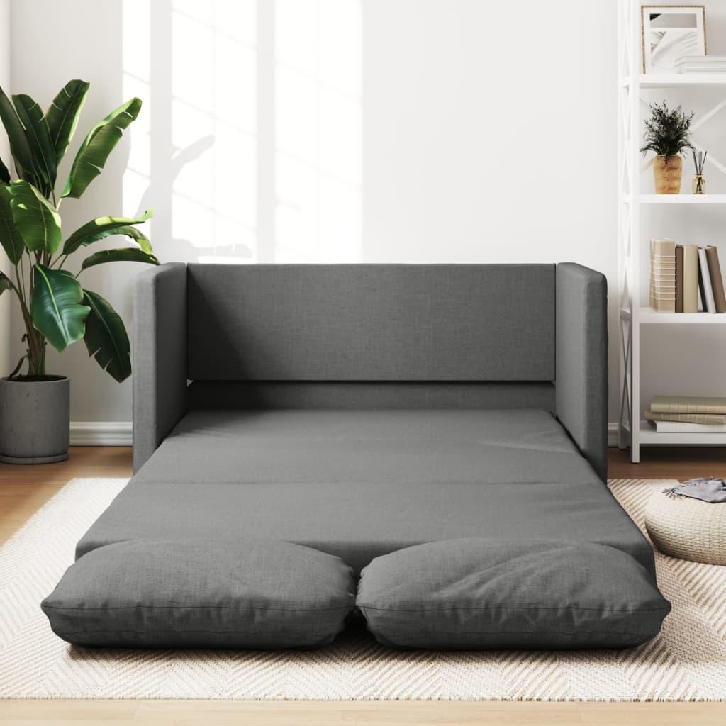 2 I 1 Sovesofa 112x174x55 Cm Stof Mørkegrå fra Boligcenter