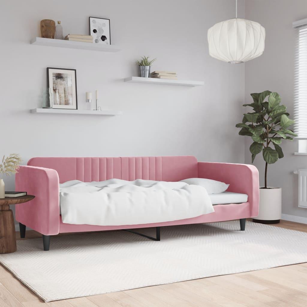 Daybed 90x200 Cm Velour Pink fra Boligcenter