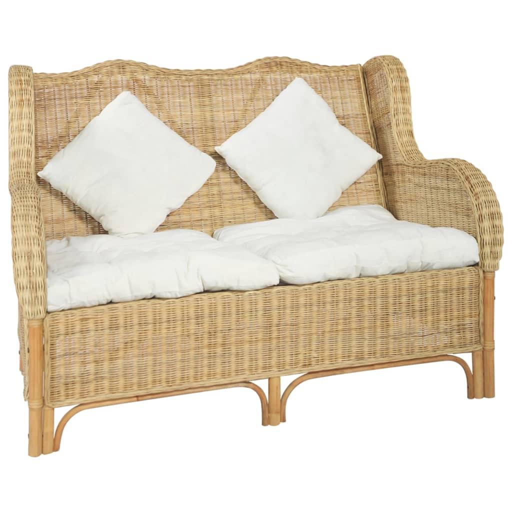 2 Personers Sofa Naturlig Rattan Og Hør fra Boligcenter