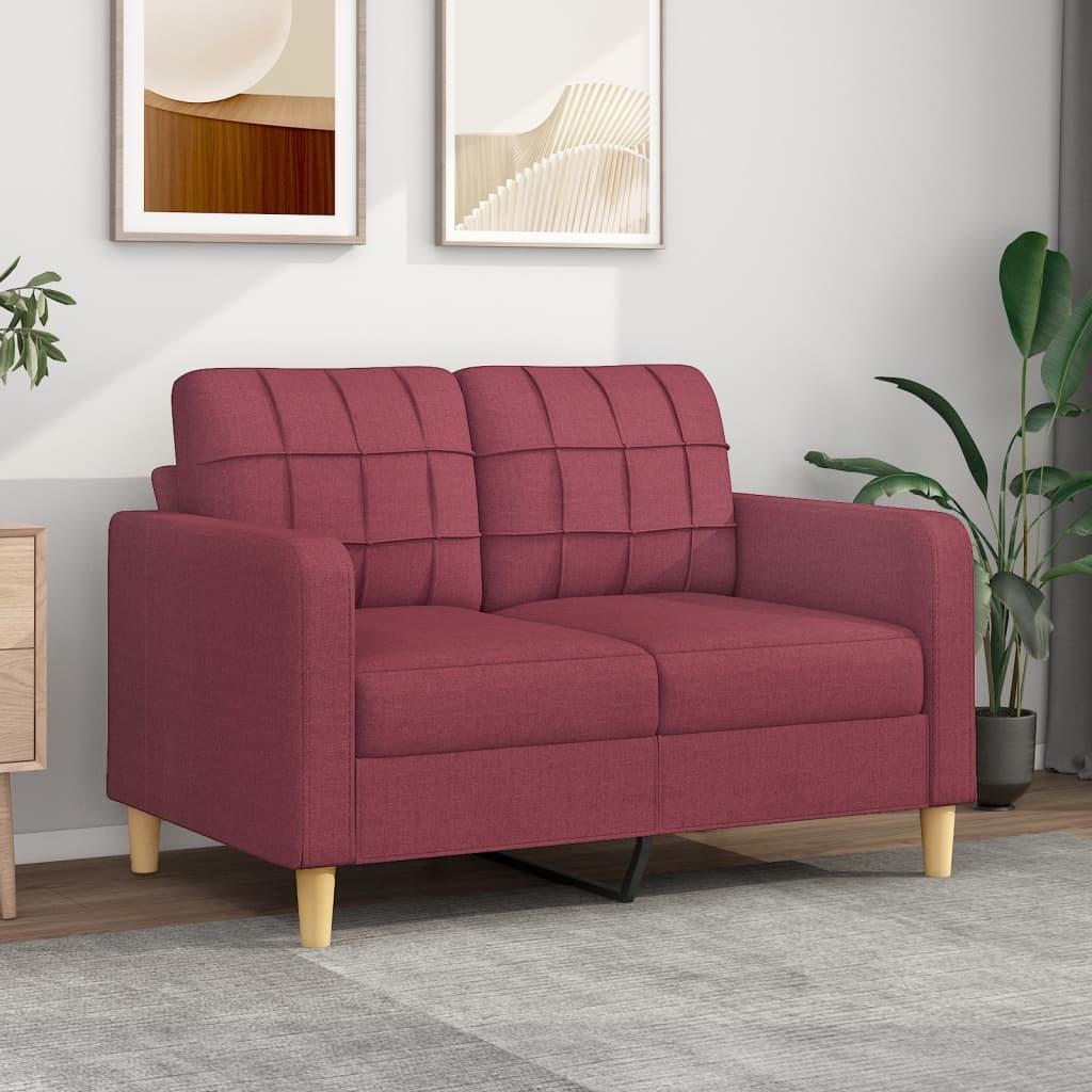 2 Personers Sofa 120 Cm Stof Vinrød fra Boligcenter