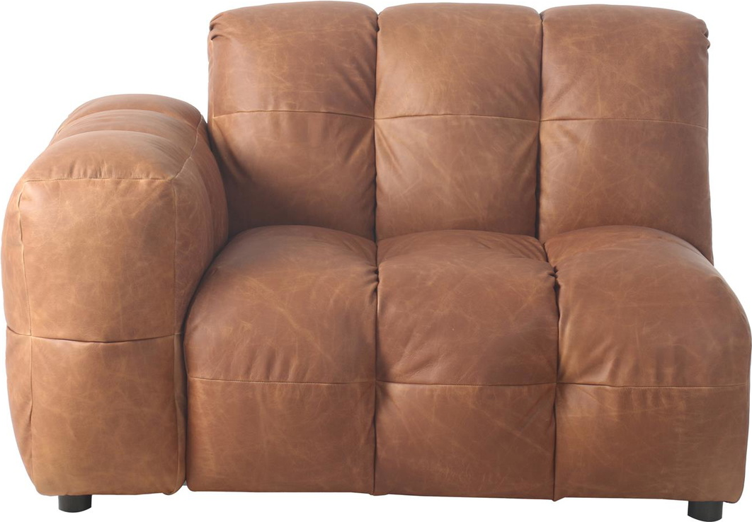 Element, Modulsofa, Rødlig Brun, ægte Læder (l: 102 X H: 84 X B: 132 Cm.) fra Dutchbone